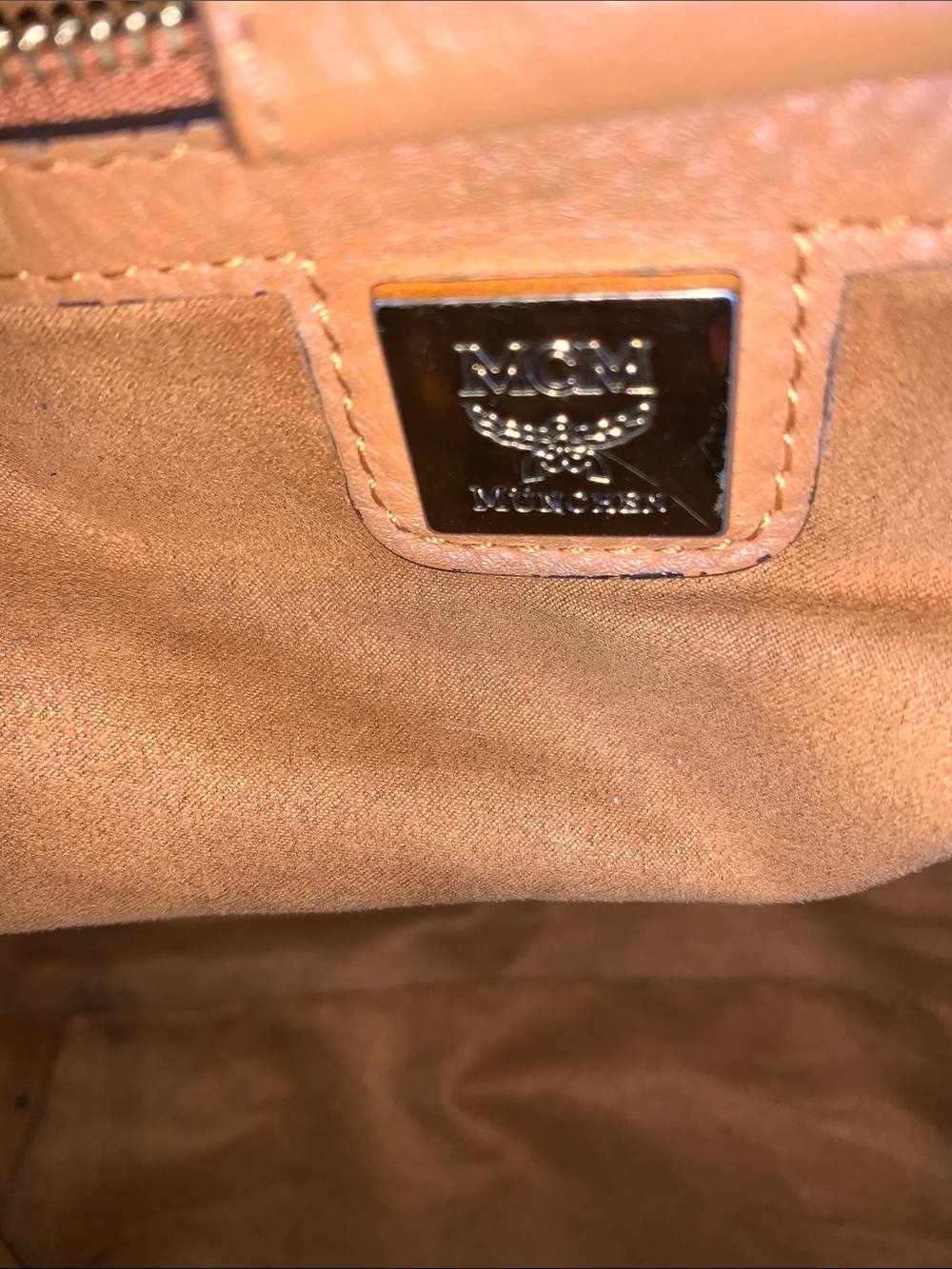 MCM Cognac Visetos Drawstring Bucket Crossbody bag with Authenticity card - Picture 11 of 13